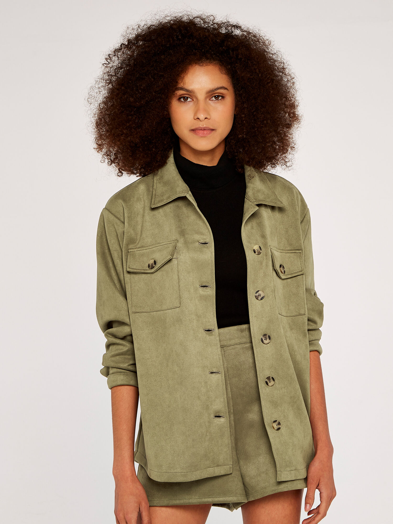 Ladies khaki shirt jacket Clearance