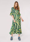 Robe Maxi Retro Swirl, Vert, large