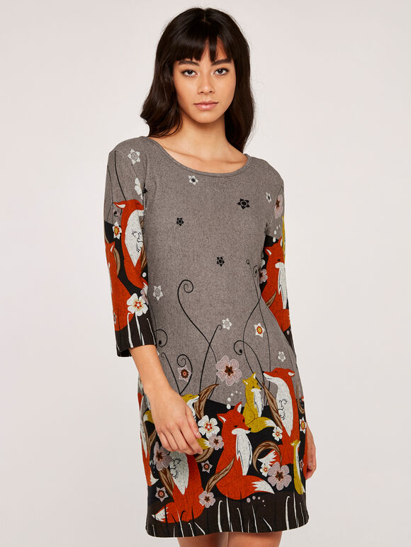 Foxes Dress, Stone, large