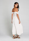 Stripe Bardot Smock Jumpsuit, Stone, large