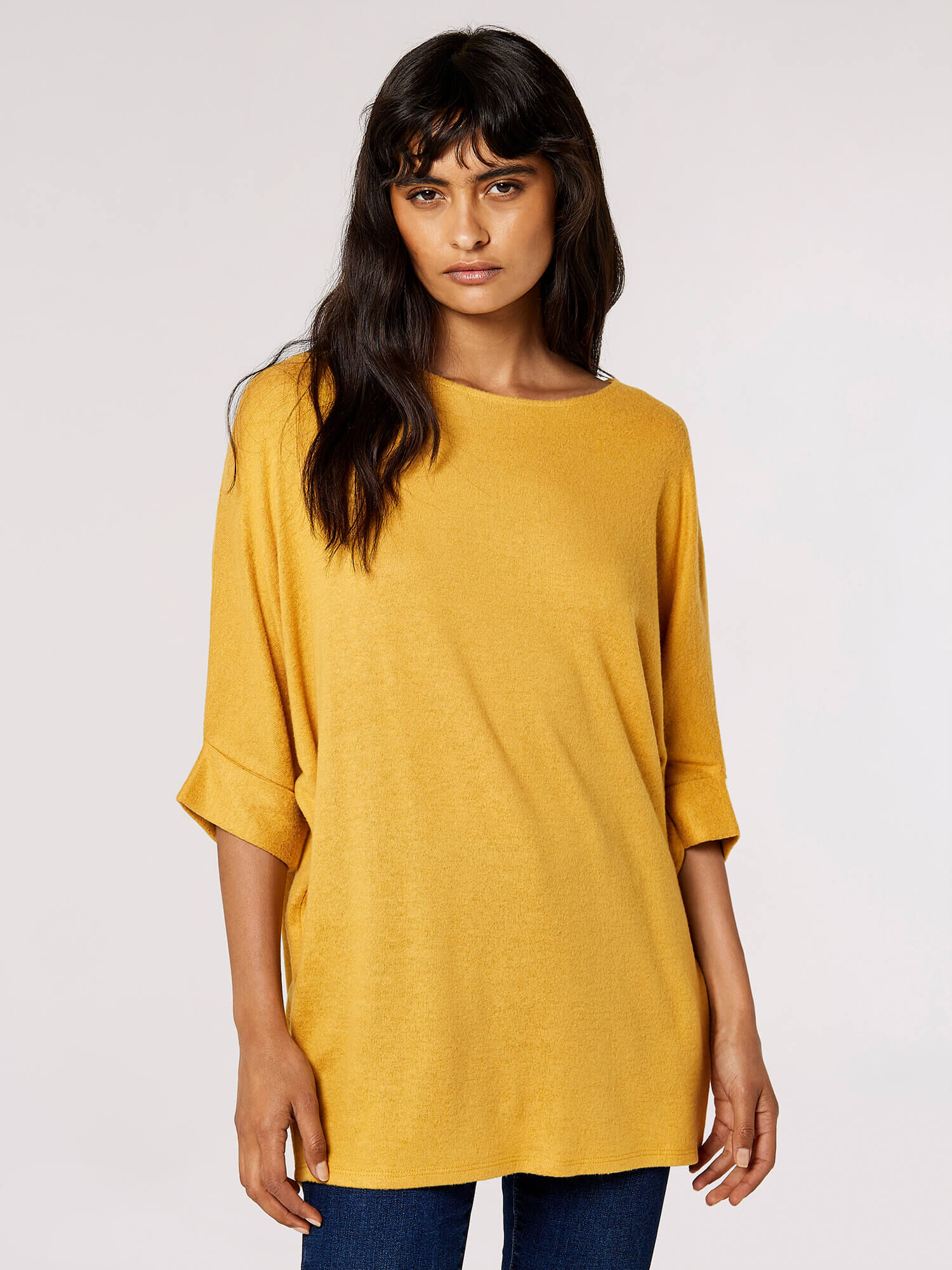 Mustard batwing top new arrivals