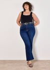 Curve Lola High-Waist Flare Jeggings, Blue, large