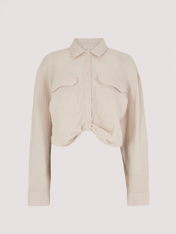 Twisted Short Shirt, Stone, large