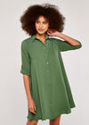 Shirt Swing Dress, Green, large