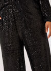 Curve Sequin Palazzo Trousers, Black, large