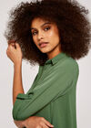 Shirt Swing Dress, Green, large