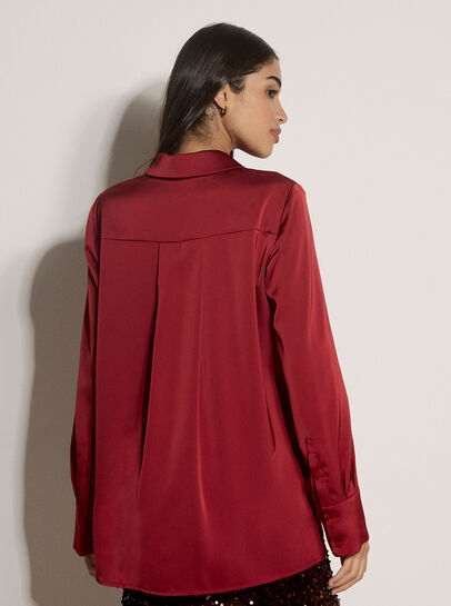 Oversized Satin Shirt