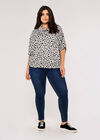 Curve Textured Dot Top, Grey, large