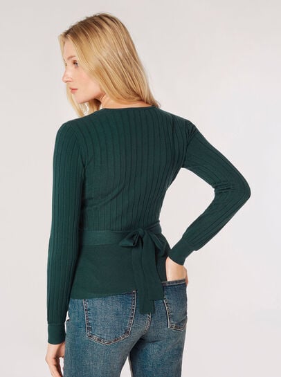 Rib Knit Wrap Top