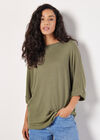Soft Touch Batwing Top, Khaki, large
