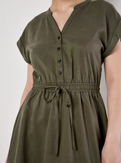Button-Down Skater Mini Dress