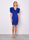 Bow Bodycon Mini Dress, Blue, large
