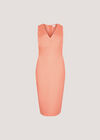 Bodycon Bandage Midi Dress, Coral, large