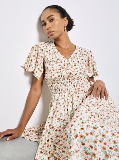 Ditsy Floral Midi Dress