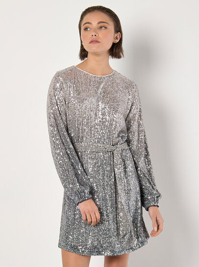 Ombre Sequin Mini Dress