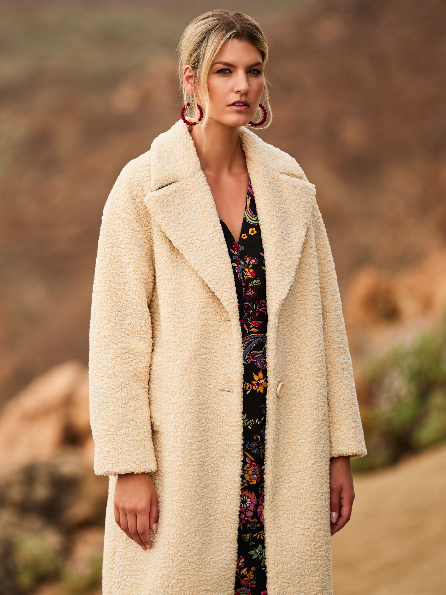 Longline borg teddy coat outlet