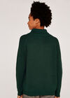 Zip High Neck Jumper, Green, large