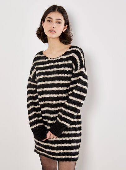 Oversized Stripe Jumper Mini Dress