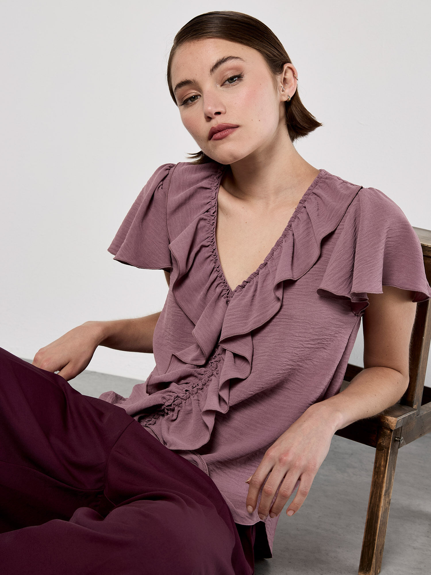 売れ筋商品|||ダナ キャラン ニューヨーク カットソー トップス レディース Women's Printed V-Neck Blouse Apricot Multi Embroidered Mixed Print V-Neck Tunic - Plus - Soft Lime