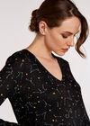 Constellation  Tier Dress, Black, large