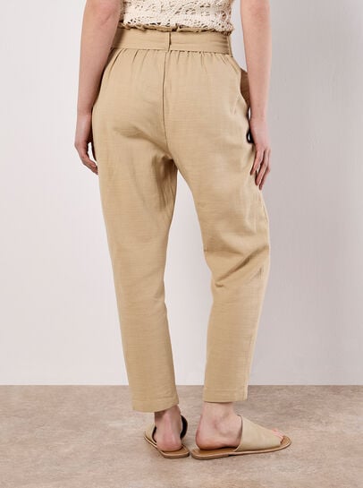 Straight Leg Paperbag Trousers