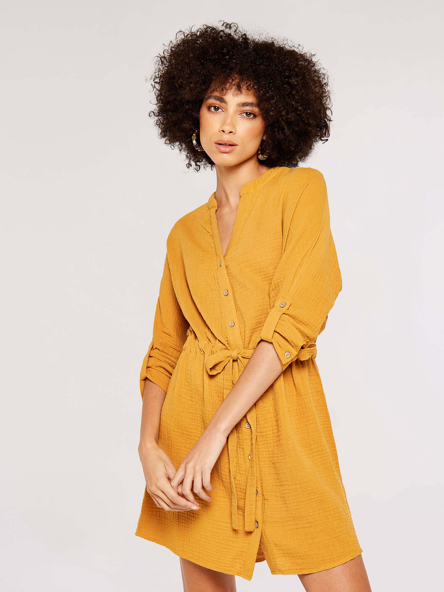 Mustard yellow tunic dress shop