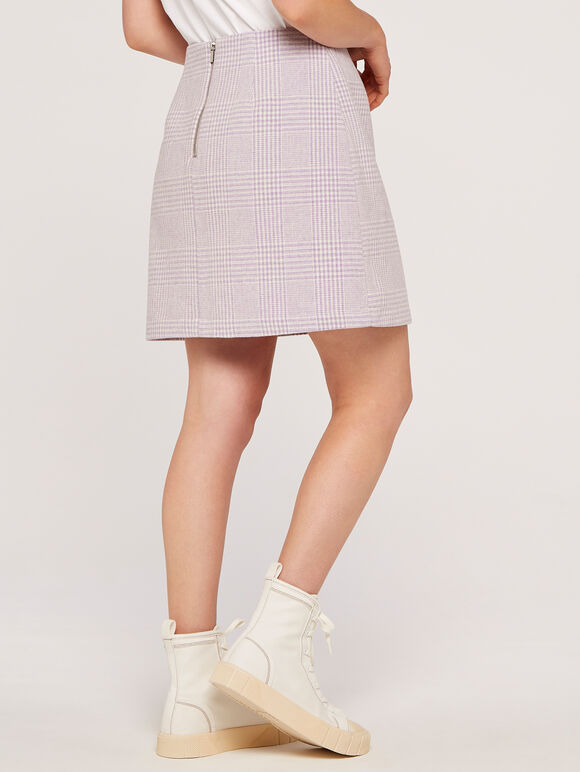 Houndstooth Skirt, Lilac, large