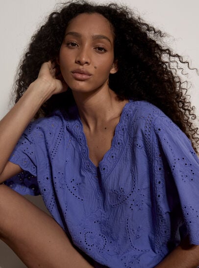 Embroidered Cotton Top