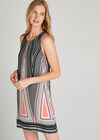 Khaki Aztec Triangle Shift Dress, Khaki, large