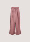Pleat Detail Wide-Leg Trousers, Pink, large