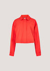 Soft Tailored Cropped Jacket, Red, large