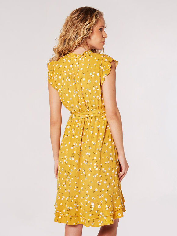 Mini-robe florale Daisy, moutarde, grande