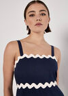 Ric Rac Trim Cotton Midaxi Dress
, Navy, large