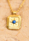 24K Gold Plated Locket Necklace, Gold, large