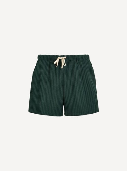 Waffle Knit Mini Shorts
