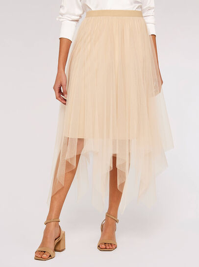 Tulle Hanky Midi Skirt