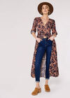 Paisley Tiered Midi  Dress, Navy, large
