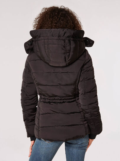 Faux Fur Hood Puffer Jacket