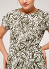 Brushstroke Print Wrap Maxi Dress, Khaki, large