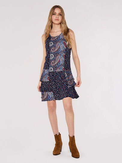 Paisley Mix-Match Mini Dress
