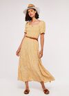 Daisy Milkmaid Maxi Dress, Mustard, large