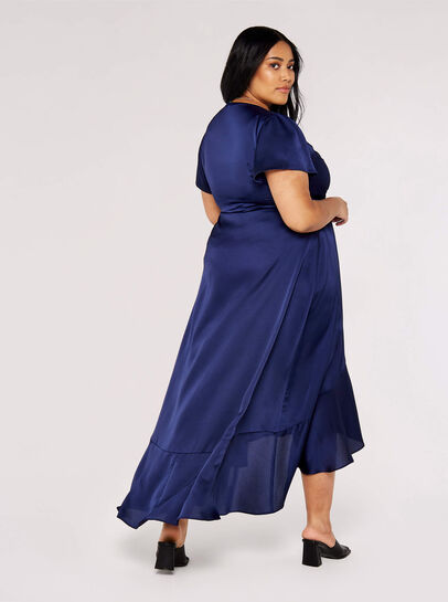 Curve Ruffle Wrap Maxi Dress