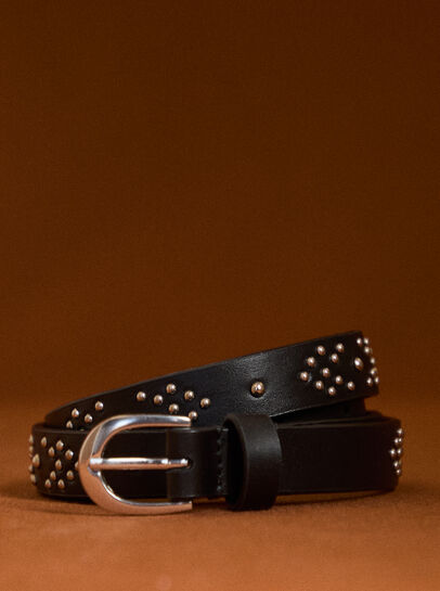 Silver Rivet Studded Belt