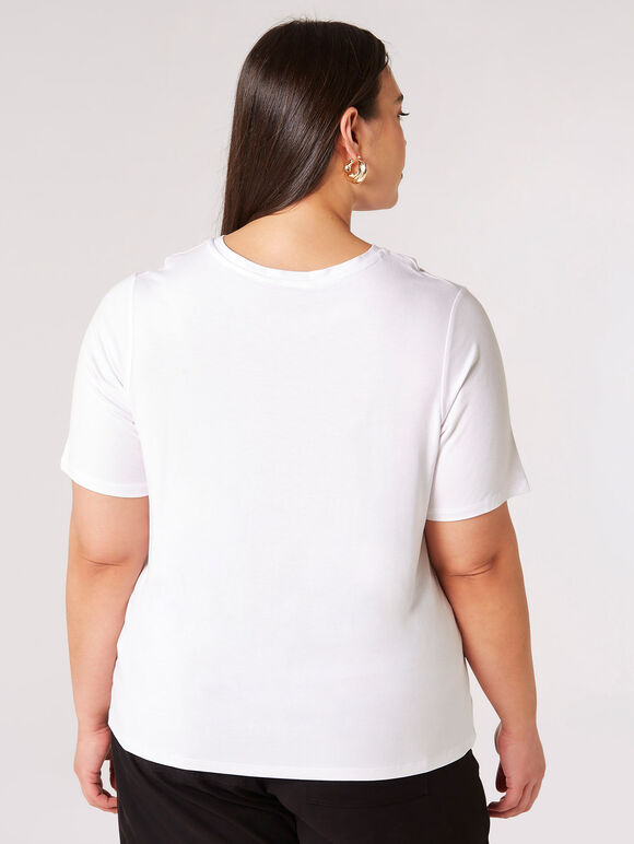Curve Love Logo T-Shirt, White, large