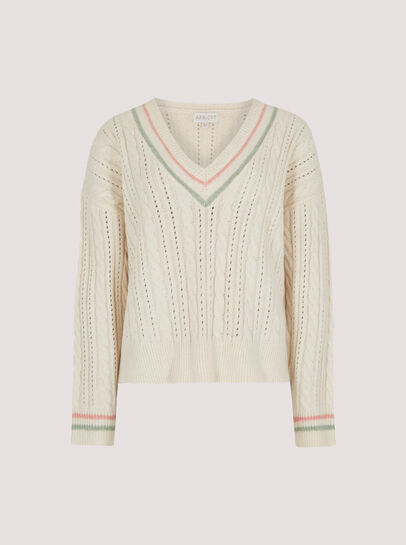 Cable Knit Cricket Jumper