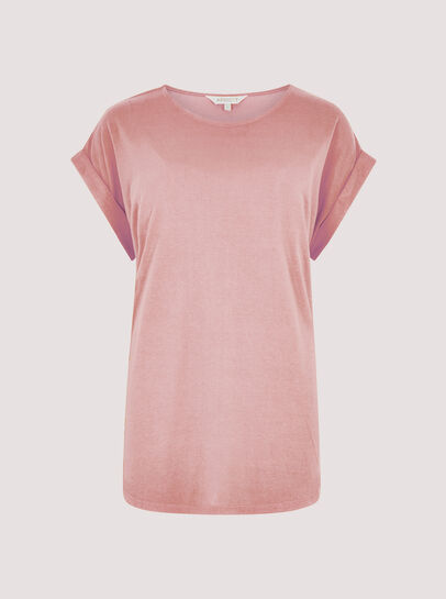 Curved Hem Jersey T-Shirt