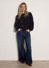 Floral Embroidered Jumper, Navy, large