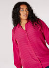 Curve Oversized Checked Shirt, Fuchsia, large