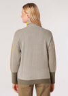 Colour Pop Chevron  Jumper, Khaki, large