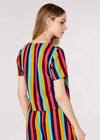 Vertical Striped Buttoned Top, Mustard, large
